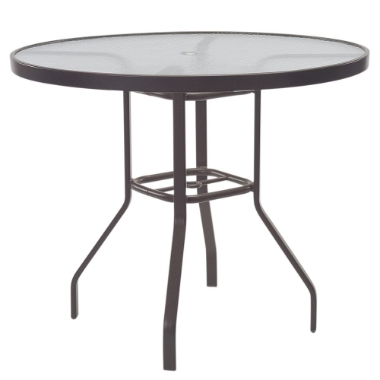 Windward Glass 47" Round Balcony Table with Umbrella Hole - KD4718-36GU