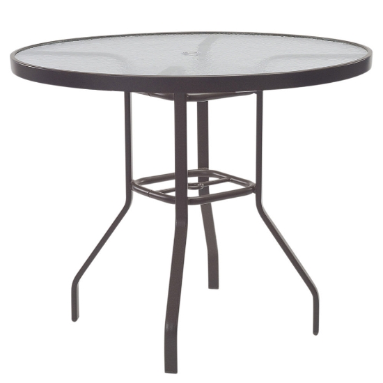 Windward Glass 47" Round Balcony Table with Umbrella Hole - KD4718-36GU