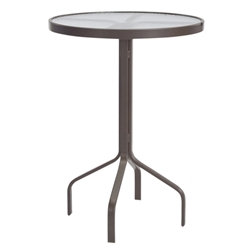 Windward Glass 30" Round Bar Dining Table - WT3018BG