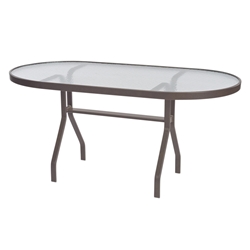 Windward Glass 30" x 60" Oval Dining Table - WT3060-18G