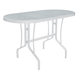 Windward Glass 30" x 60" Oval Balcony Dining Table - WT3060-36G