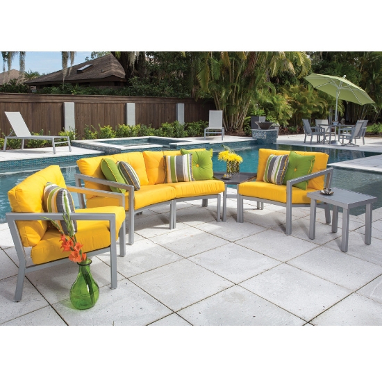 Windward Madrid Modern Aluminum Outdoor Sectional - WW-MADRID-SET1