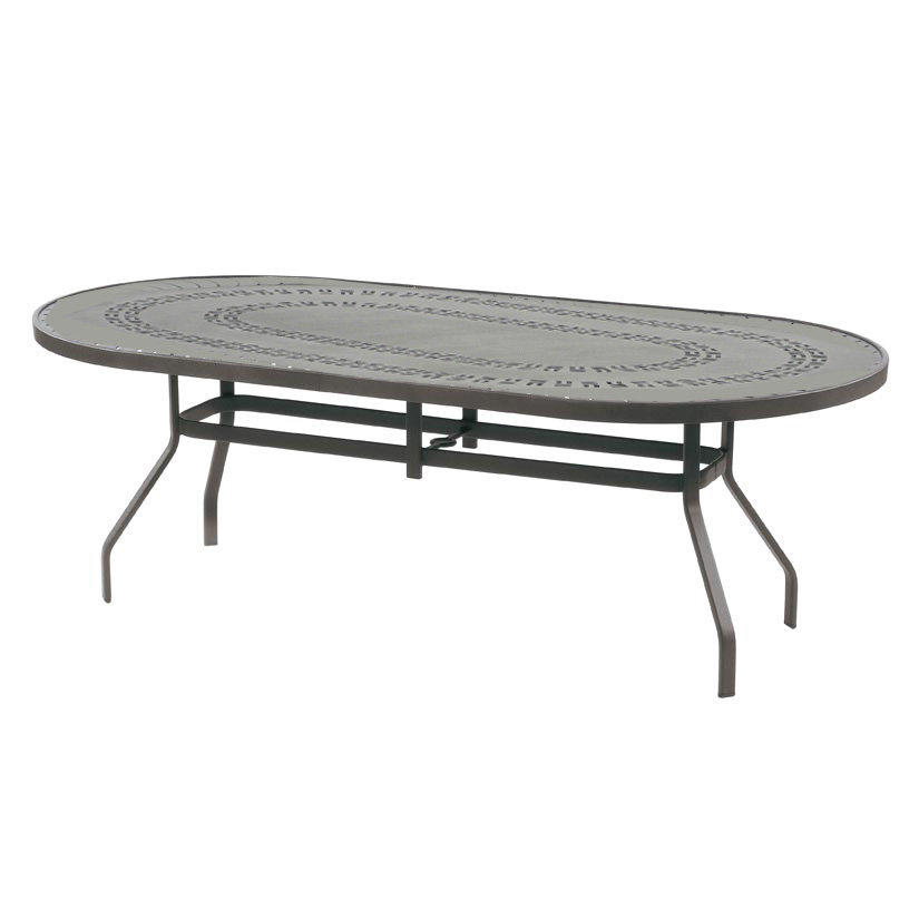 Windward Mayan Aluminum 42" x 76" Oval Dining Table - KD4276-18MYNU
