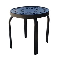 Windward Mayan Aluminum 18" Round Stackable Side Table - WT1818STMYN