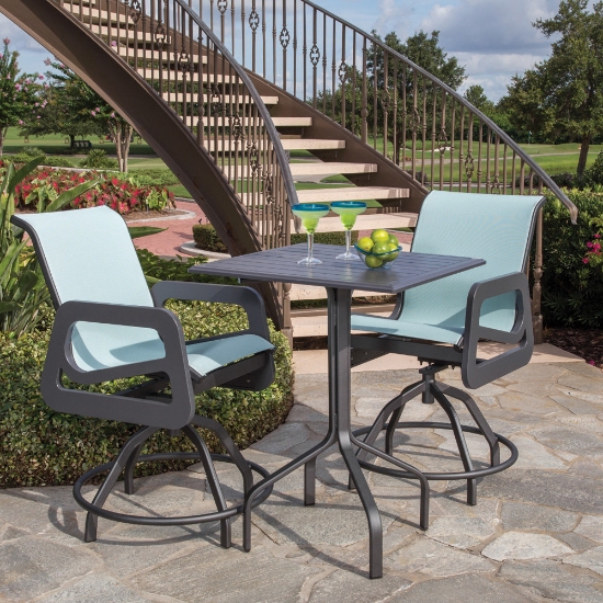 Windward aluminum bar table with marine grade polymer top