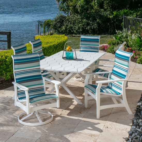 Windward dining table with MGP top