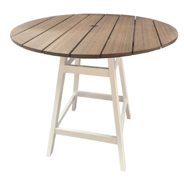 Windward Tahoe Plank 48" Round Balcony Table with Kingston Base - KD4605-36TP