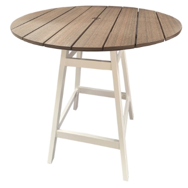Windward Tahoe Plank 48" Round Bar Table with Kingston Base - KD4605BTP