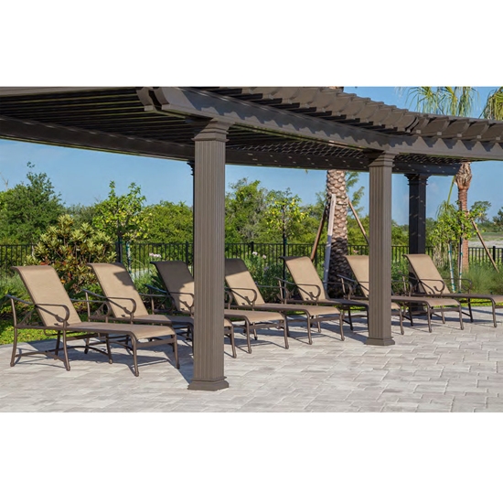 Windward aluminum chaise with sling seating