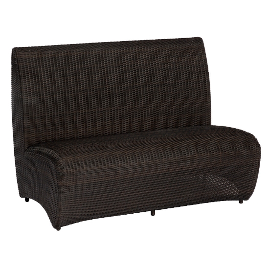 Woodard All Weather Wicker Banquette Bench - S593085