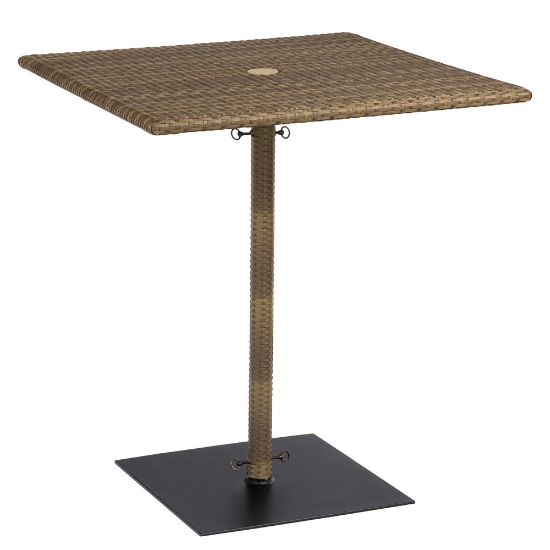 Wicker outdoor bar table
