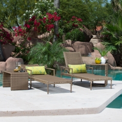 Woodard All Weather Wicker Miami Stackable Pool Chaise Set - WD-WICKER-SET5