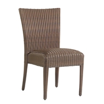 All Weather Padded Wicker Dining Side Chair