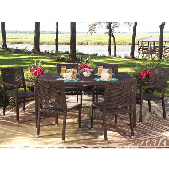 All Weather Miami Wicker Dining Side Chair - S601511