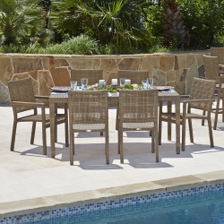 Woodard All-Weather Wicker Miami 7-Piece Dining Set - WD-WICKER-SET2