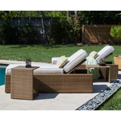 Woodard All Weather Wicker Chaise Lounge Set - WD-WICKER-SET4
