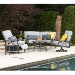Woodard Andover Outdoor Patio Set with Recliner - WD-ANDOVER-SET5