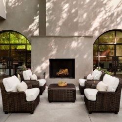 Woodard Aruba Outdoor Wicker Lounge Chair Set for 4 - WD-ARUBA-SET4