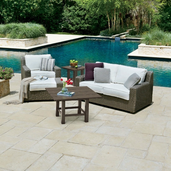 Augusta Wicker Ottoman - S592005