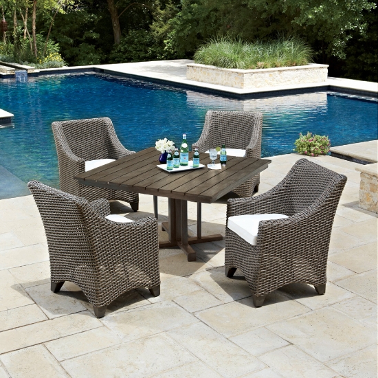 Augusta Wicker Dining Arm Chair - S592511