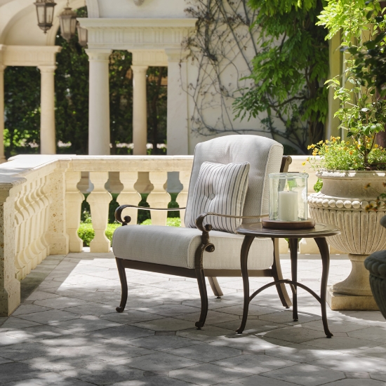Wodard solid cast aluminum end table
