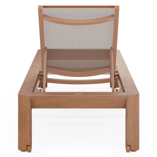 Woodard Beau NexTeak Sling Chaise Lounger back