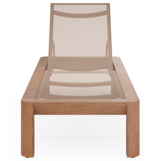 Woodard Beau NexTeak Sling Chaise Lounger front