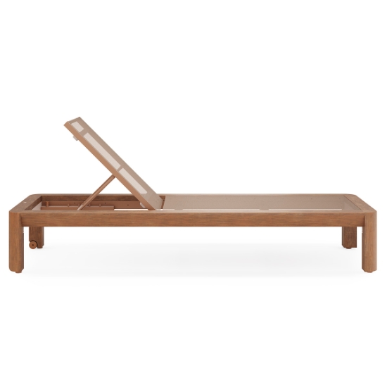 Woodard Beau NexTeak Sling Chaise Lounger side