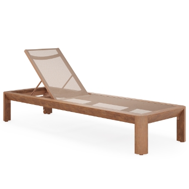 Woodard Beau NexTeak Sling Chaise Lounge - S752075
