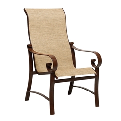 Woodard Belden Sling High Back Dining Arm Chair - 62H425