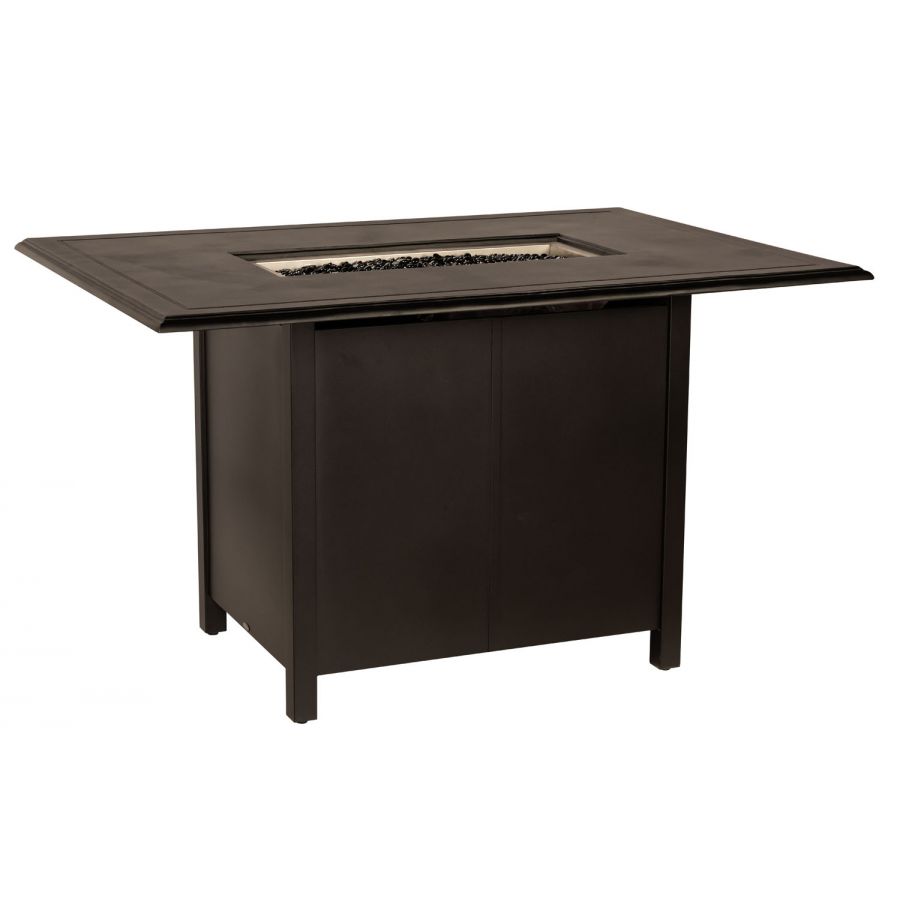 Solid Cast 60" x 42" Rectangular Counter Height Fire Table
