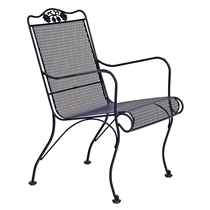 Briarwood Wrought Iron High Back Lounge Chair