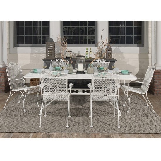 Woodard Briarwood Traditional Wrought Iron Outdoor Dining Set - WD-BRIARWOOD-SET5