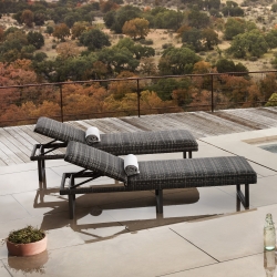 Woodard Canaveral Harper Wicker Chaise Lounge Set of 2