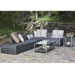 Woodard Canaveral Eden Modern Wicker L-Sectional Sofa - WD-CANAVERAL-SET4