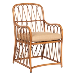 Woodard Cane Dining Arm Chair - S650510