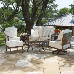Woodard Casa Love Seat and Lounge Chair Patio Set - WD-CASA-SET3