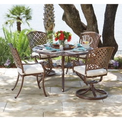 Woodard Casa 5 Piece Dining Set with Seat Cushions - WD-CASA-SET4
