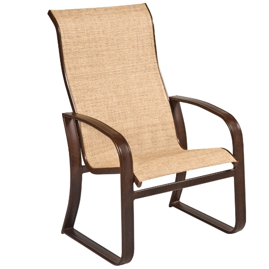 Woodard Cayman Isle Sling High Back Dining Arm Chair - 2FH426