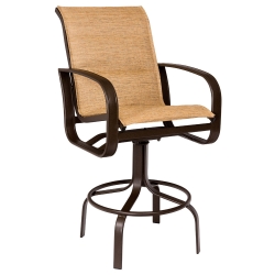 Woodard Cayman Isle Padded Sling Swivel Bar Stool - 2FH568
