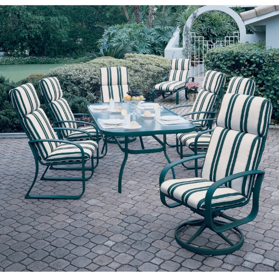 Cayman Isle Cushion High Back Dining Swivel Rocker - 2EM488