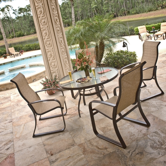 Cayman Isle Sling High Back Dining Arm Chair - 2FH426
