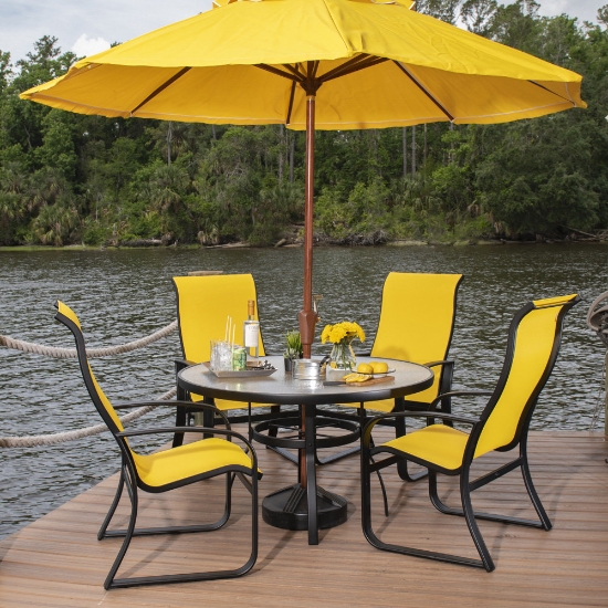 Cayman Isle Sling High Back Dining Arm Chair - 2FH426