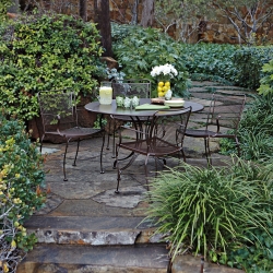 Woodard Constantine Wrought Iron Outdoor Dining Set - WD-CONSTANTINE-SET1