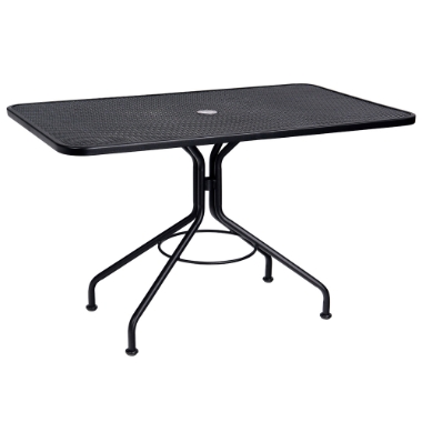 Woodard 30 Inch x 48 Inch Rectangular Contract Plus Umbrella Table - 280030