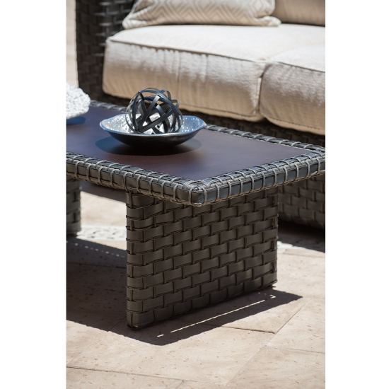 Woodard Cooper Wicker Coffee Table Detail