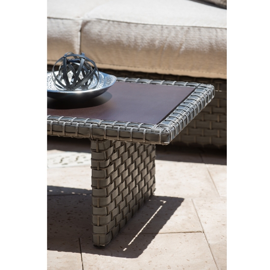 Woodard Cooper Wicker Coffee Table Top View