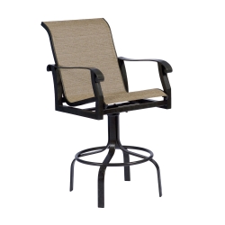 Woodard Cortland Sling Swivel Bar Stool - 420468