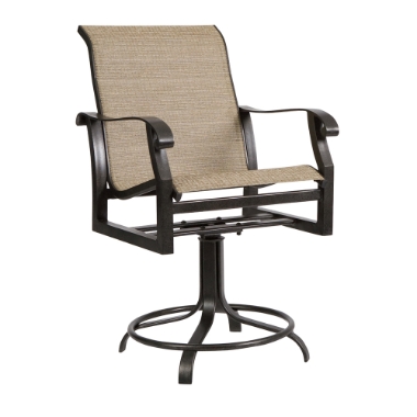 Woodard Cortland Sling Swivel Counter Stool - 420469