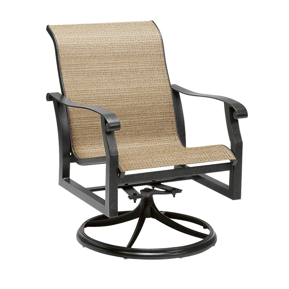Woodard Cortland Sling Swivel Rocker | 420472